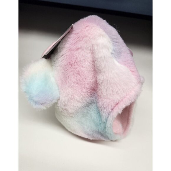 NWT 12-24 mo Hat & Mitten Set, Fluffy Fuzzy Rainbow Laura Ashley New - Picture 5 of 12